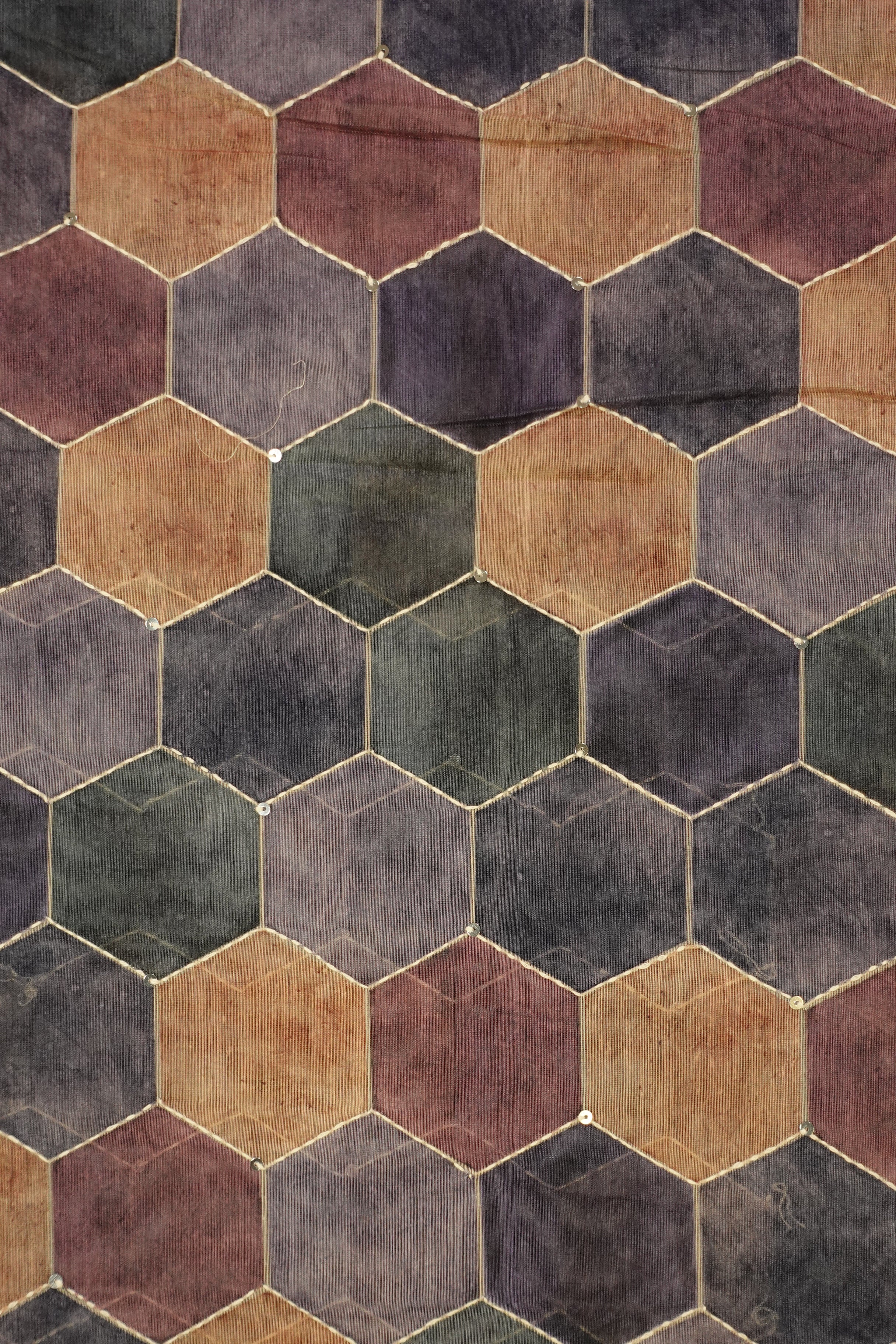 Honeycomb Elegance Linen Chanderi