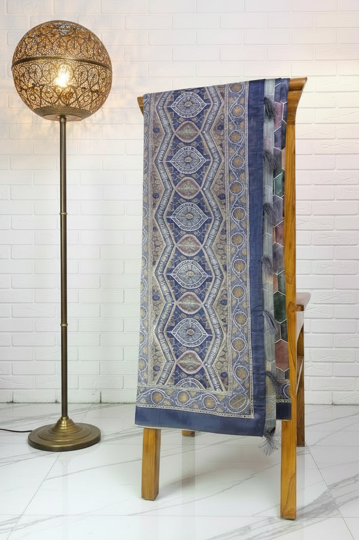 Honeycomb Elegance Linen Chanderi