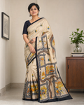 Pure Silk with Hand Painted Kolkata