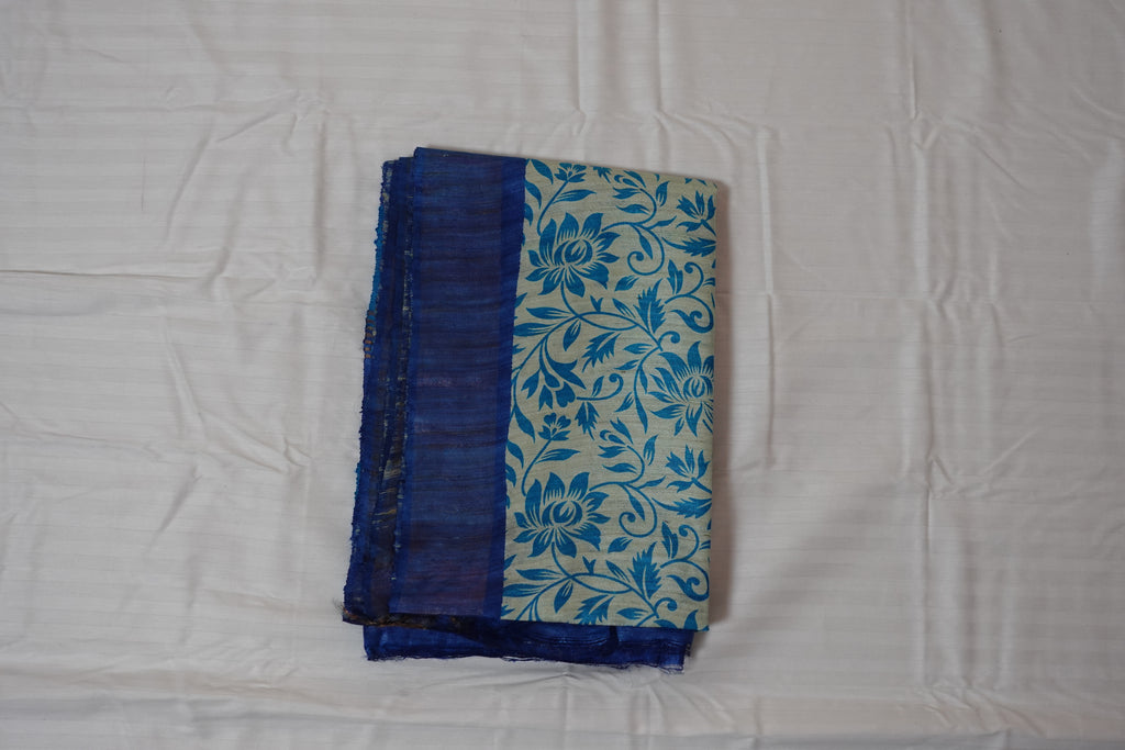 Floral Print Ghicha Tussar