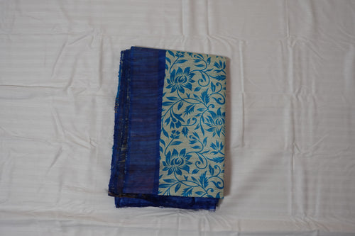 Floral Print Ghicha Tussar