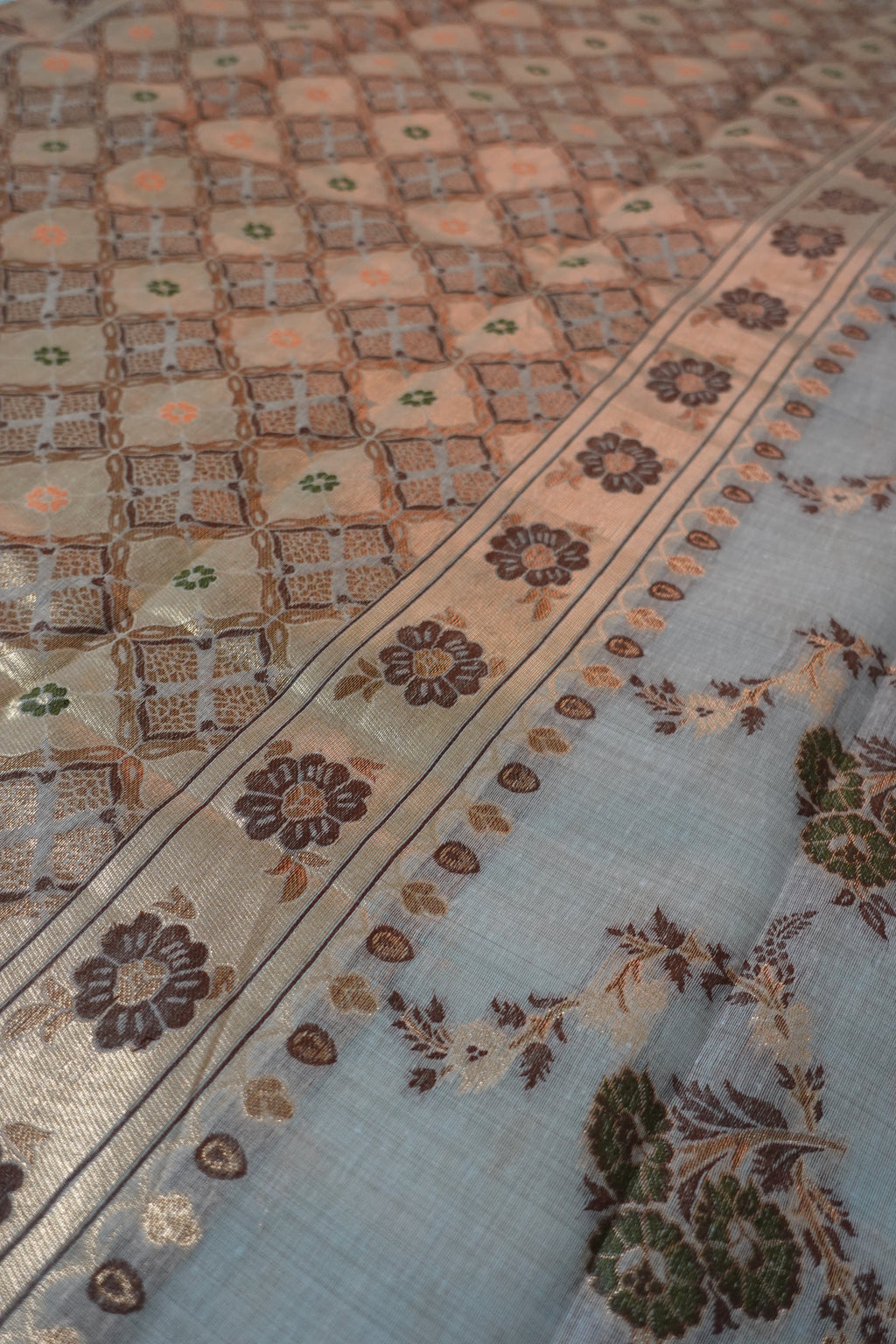 Powder Blue Chanderi