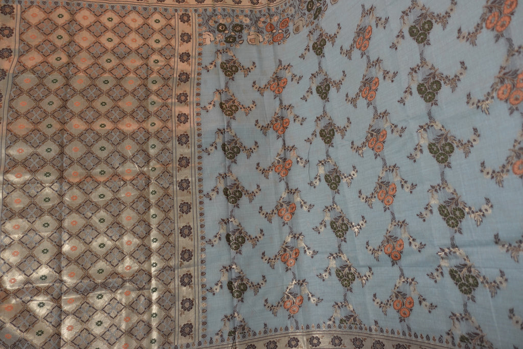 Powder Blue Chanderi
