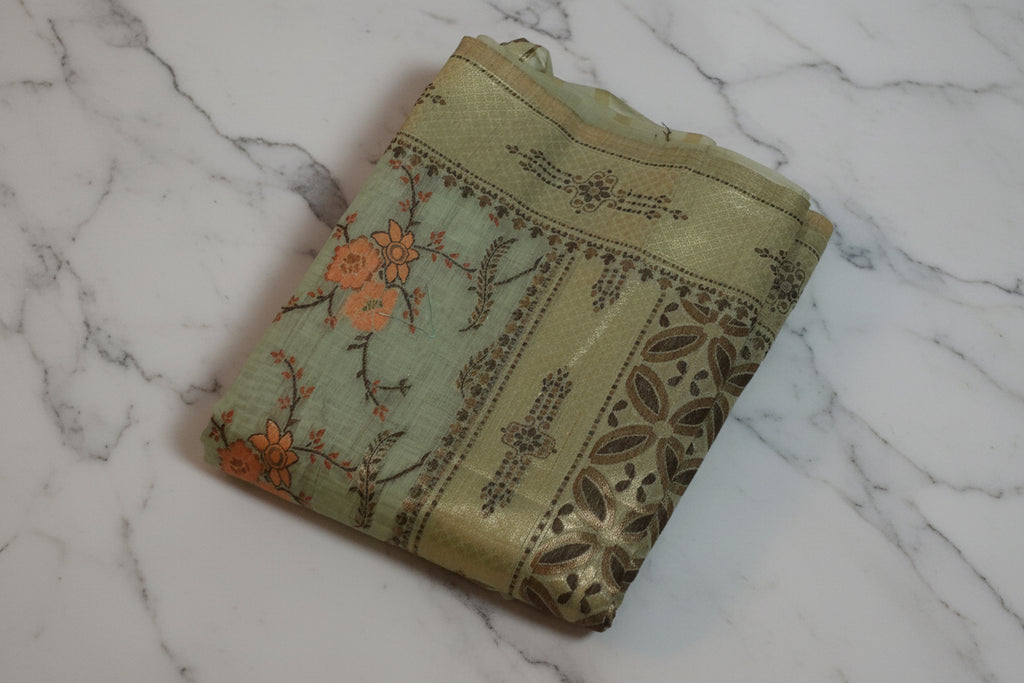 Powder Blue Chanderi